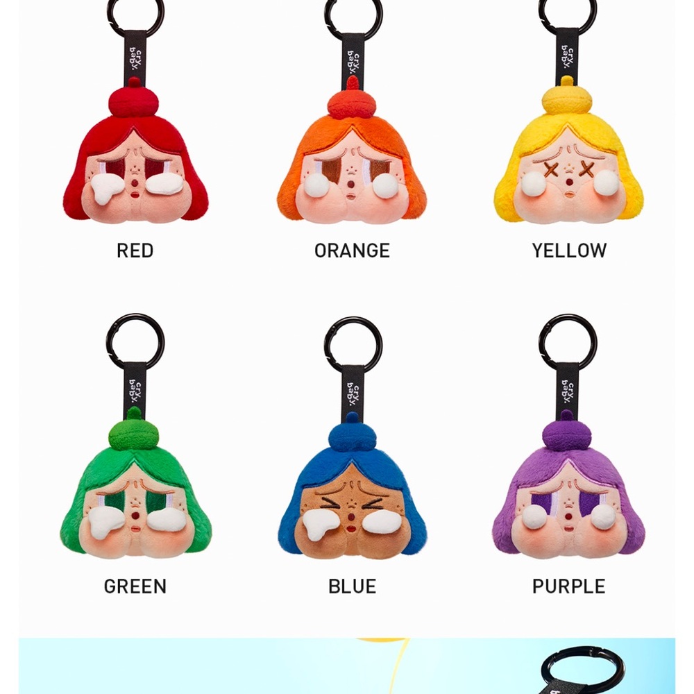 Pop Mart Crybaby Cheer Up Baby Plush Pendant - YELLOW